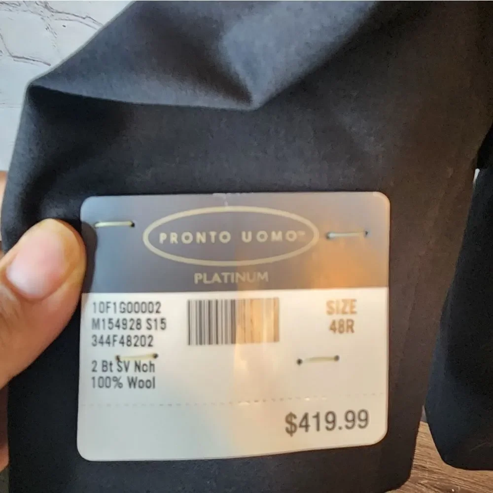 Men's Pronto Uomo Platinum 100% Wool blazer, size 48R